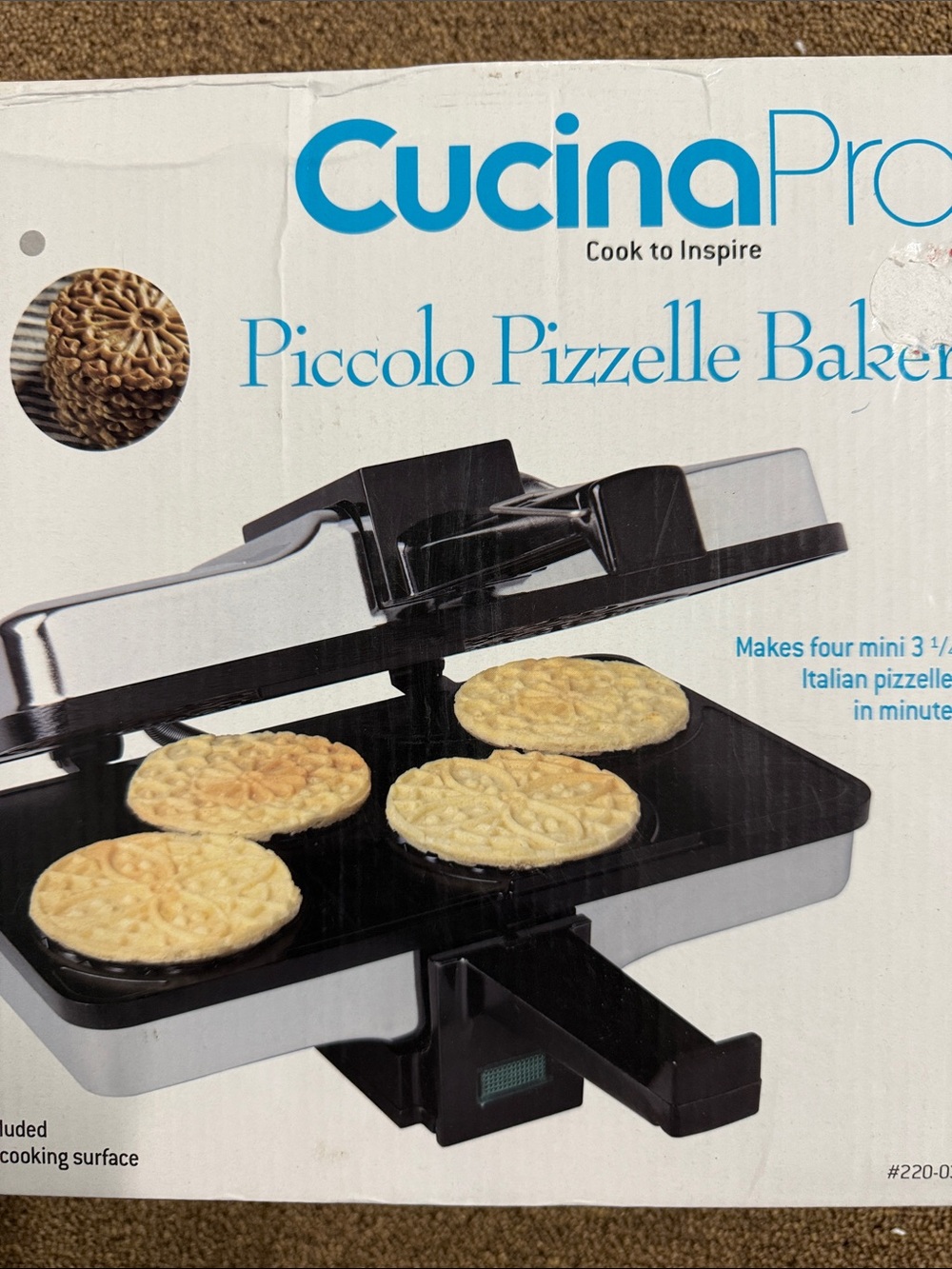 Black Piccolo Pizzelle Baker